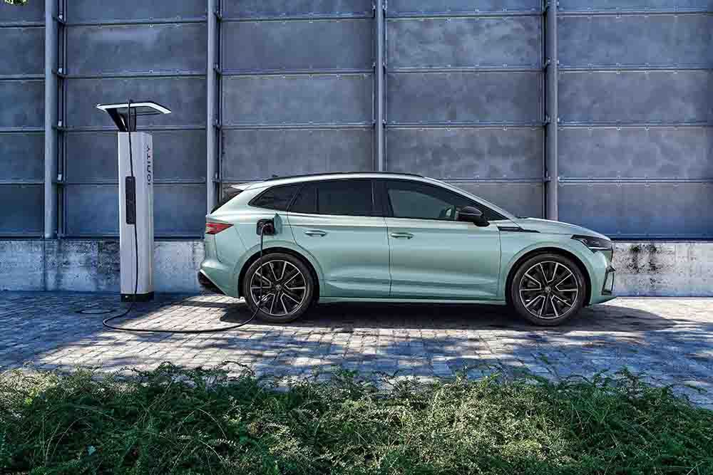 SKODA ENYAQ iV on charge