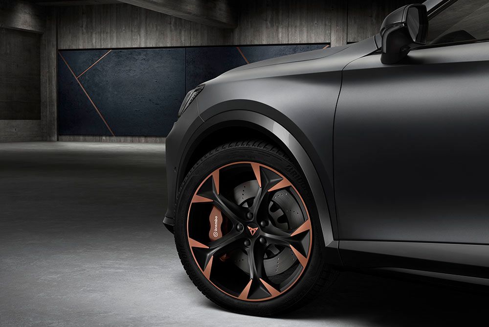 New CUPRA Formentor machined alloy wheels with Brembo Disc Brakes in CUPRA Copper