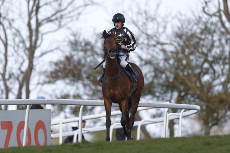 Imperial Merlin and Brian Hughes at Sedgefield where the five-year-old won a bumper in the spring