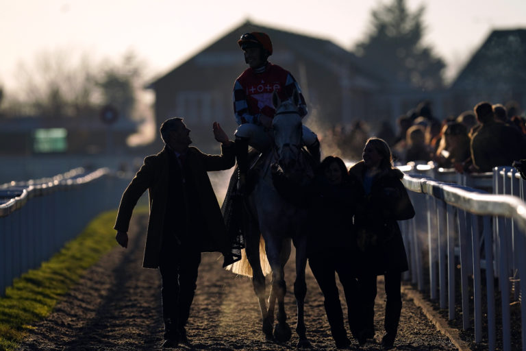 Eva's Oskar after winning the Dahlbury Handicap Chase