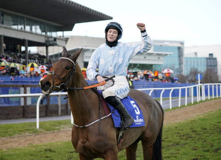 Rachael Blackmore and Honeysuckle after winning last year's Irish Champion Hurdle