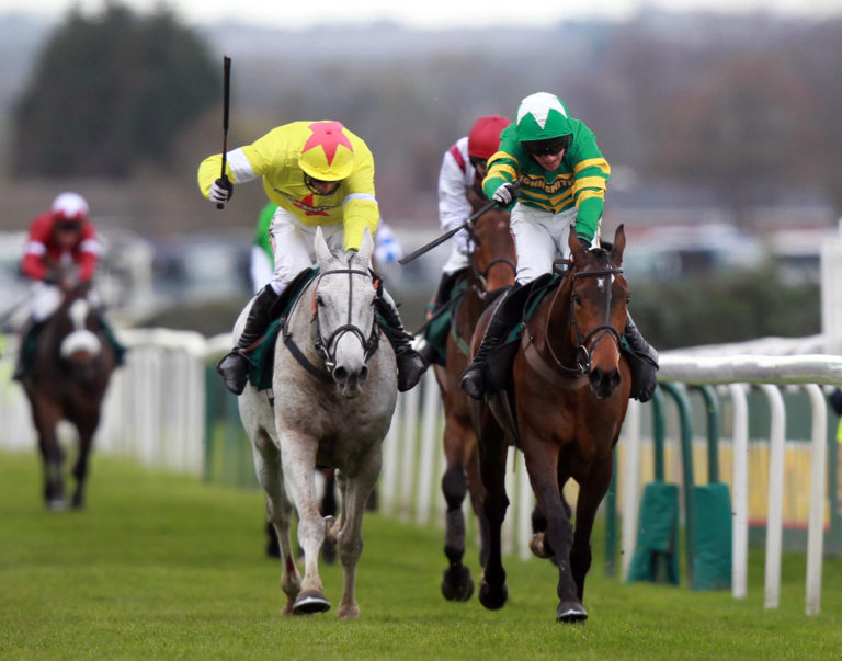 Neptune Collonges (left) pipped Sunnyhillboy in the 2012 Grand National