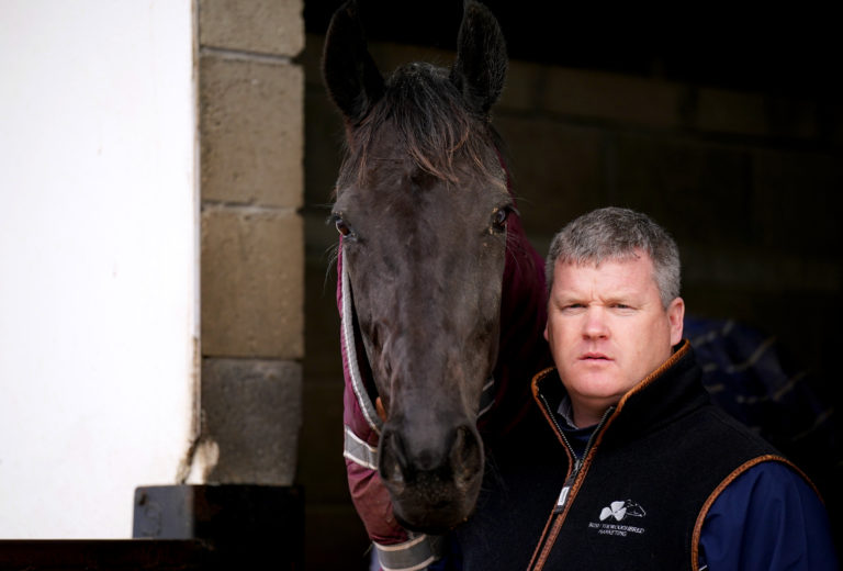Gordon Elliott with Delta Work at his yard