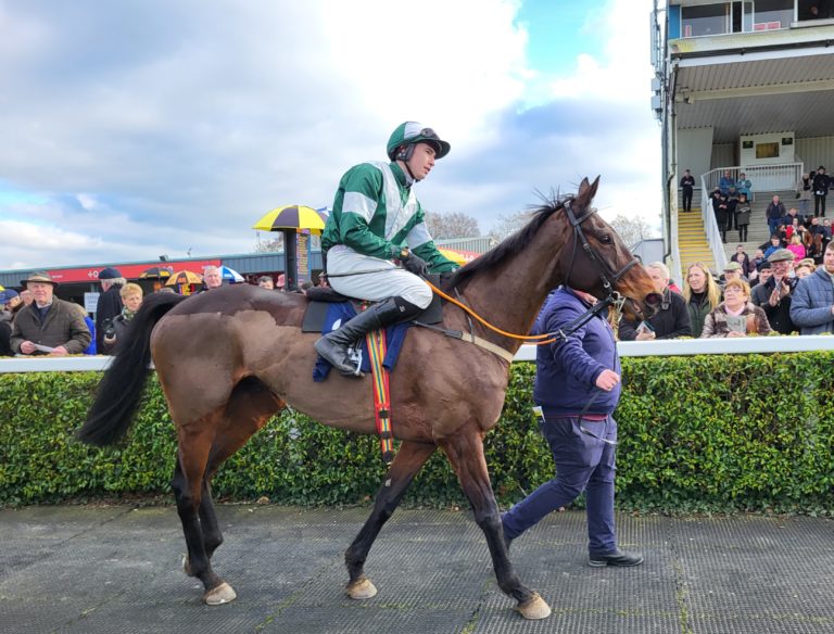 Blazing Khal after winning at Navan