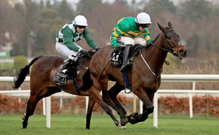 Perceval Legallois in action at Leopardstown