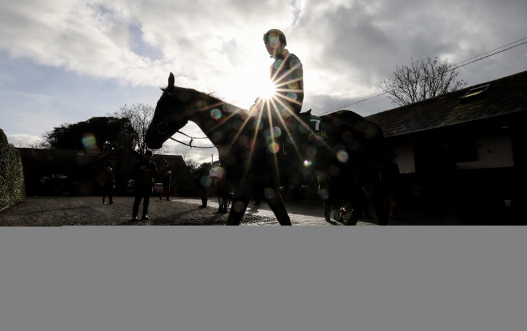 Riders before morning exercise at Willie Mullins' yard