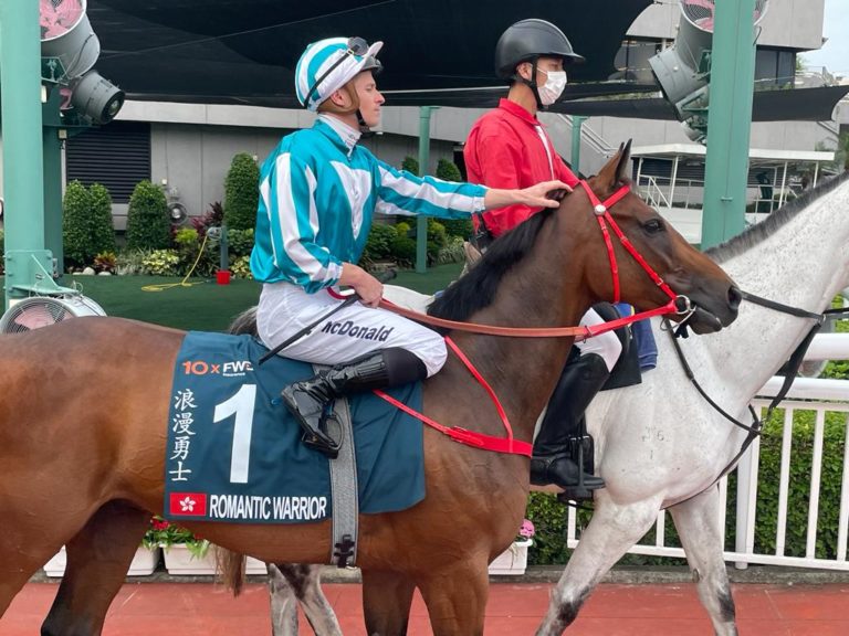 Romantic Warrior proved too good for Dubai Honour at Sha Tin