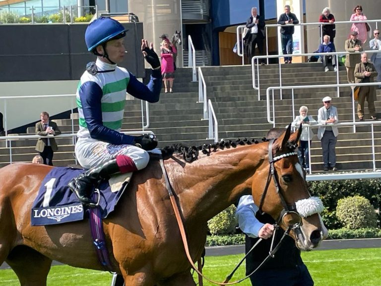 Oisin Murphy salutes the crowd on Coltrane