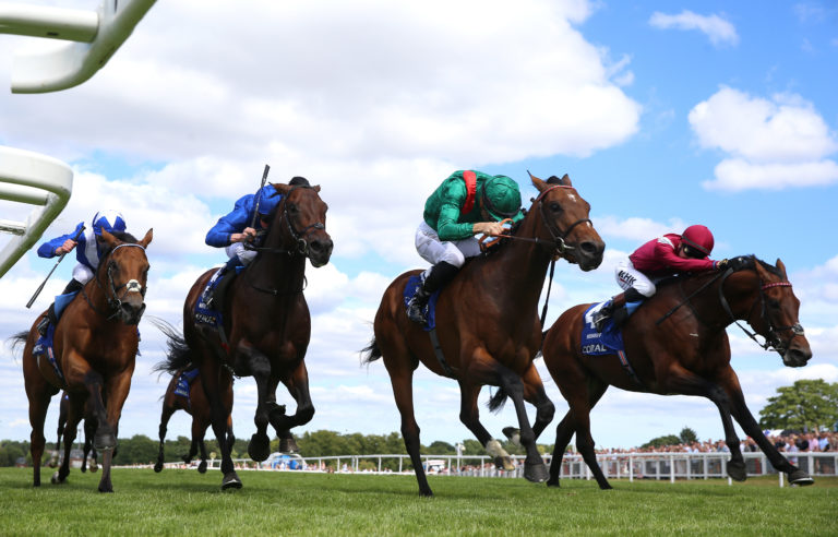 Vadeni (second right) winning the Coral-Eclipse