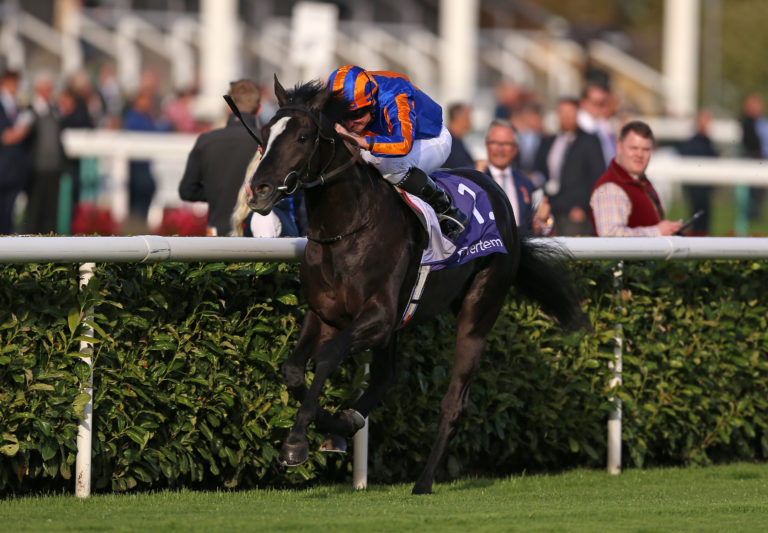 Auguste Rodin, here winning at Doncaster, is Ballydoyle's main hope for the Betfred Derby