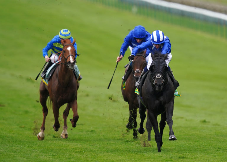 Mutasaabeq (right) made all in the bet365 Mile at Newmarket