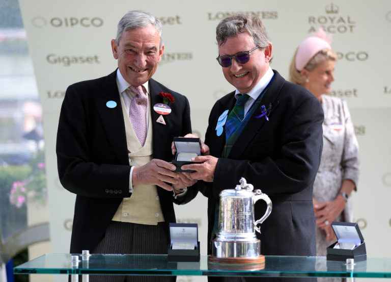 Luca Cumani (left) at Royal Ascot