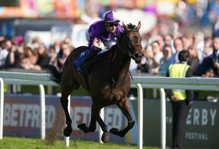 Olivia Maralda winning the Surrey Stakes at Epsom