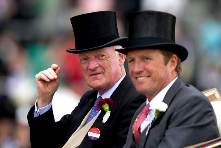 Willie Mullins and Ralph Beckett arriving at Ascot