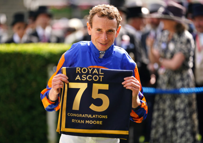 Ryan Moore rode his 75th Royal Ascot winner on Paddington