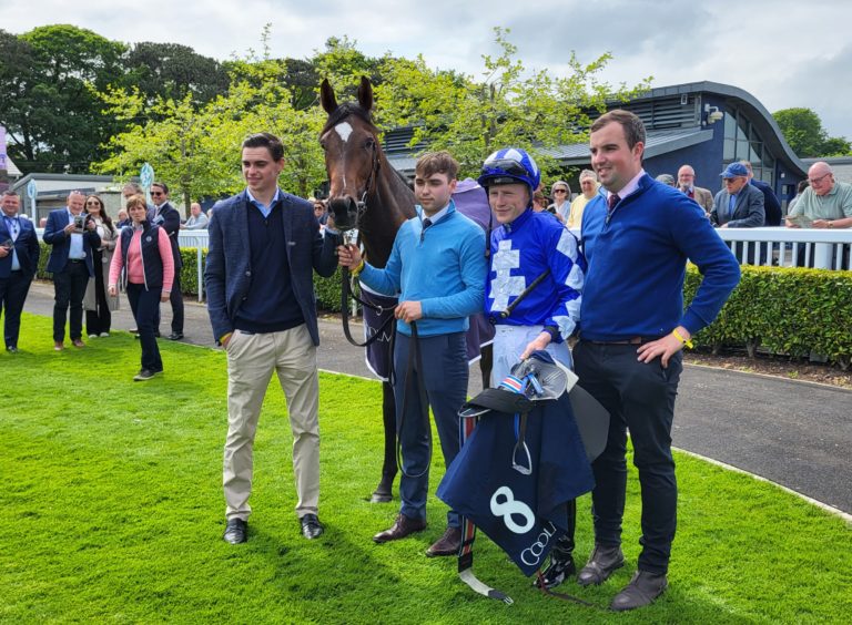Porta Fortuna and connections after winning at Naas