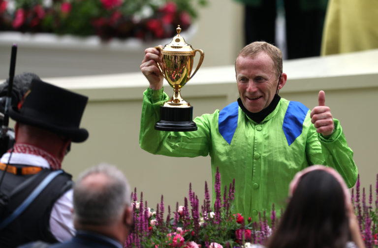 Joe Fanning after winning the Gold Cup on Subjectivist