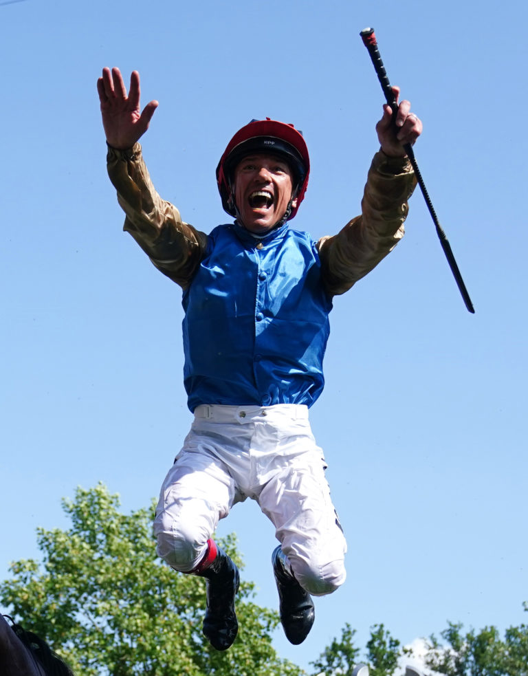 Dettori's flying dismount from Courage Mon Ami