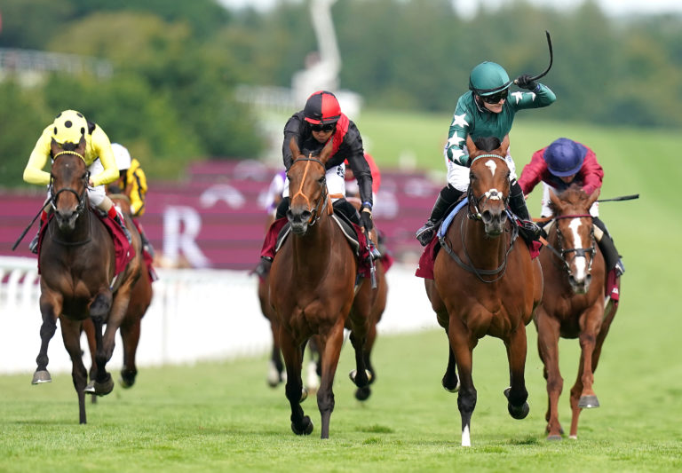 Hollie Doyle salutes the Goodwood crowd