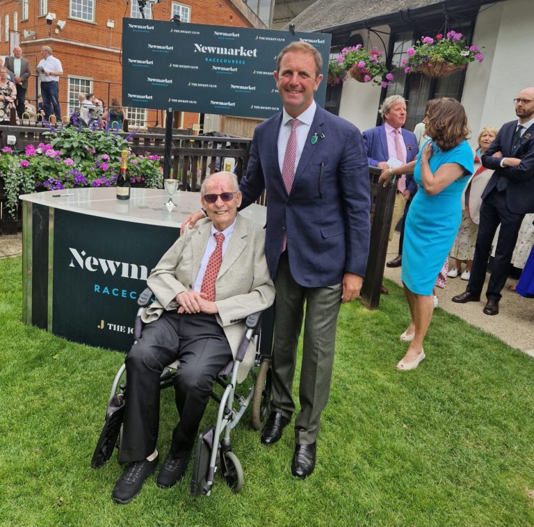 Charlie Appleby with former multiple Group One-winning trainer Clive Brittain