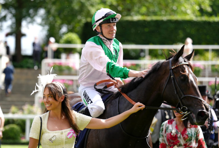 Jockey Jamie Spencer and Khaadem return after winning the Queen Elizabeth II Jubilee Stakes