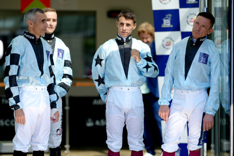 Dettori (far right) at the 2022 Shergar Cup