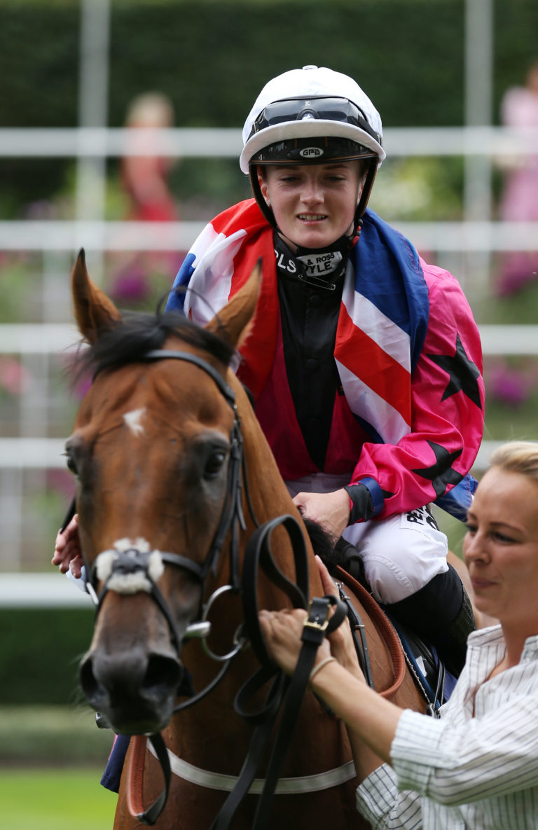 Hollie Doyle and Tis Marvellous winning at the event in 2018