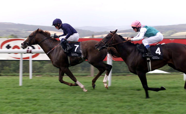 Giant's Causeway beating Dansili in the Sussex Stakes of 2000