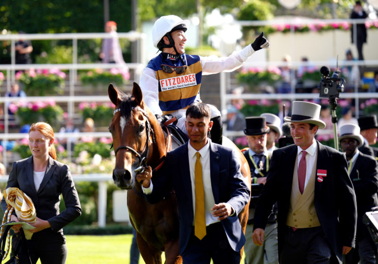 Docklands and Hayley Turner after winning at Royal Ascot