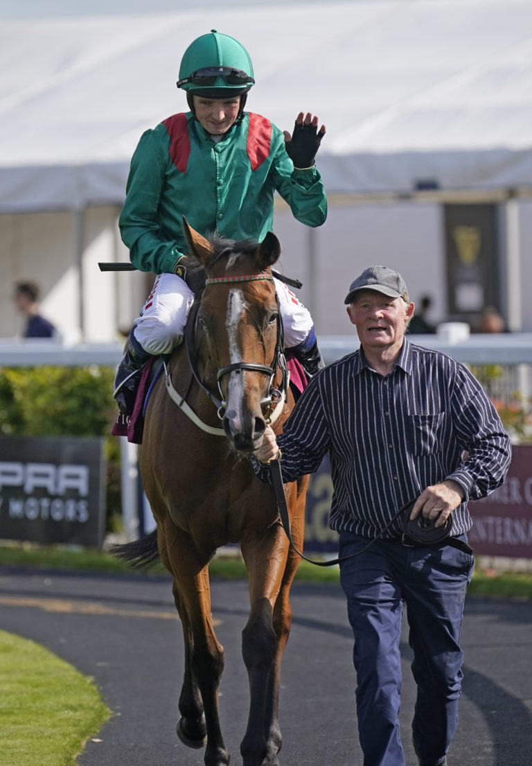 Chris Hayes celebrates with Shamida