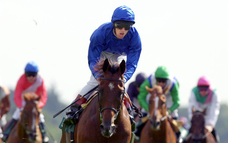Frankie Dettori won the Juddmonte International on Sakhee in 2001