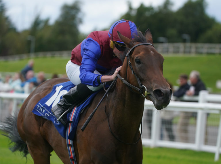 Cherry Blossom winning at the Curragh under Ryan Moore