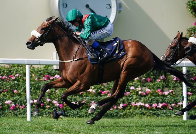 Tahiyra winning the Coronation Stakes at Royal Ascot