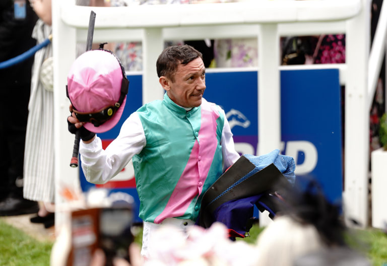 Frankie Dettori after placing 10th in the Derby aboard Arrest