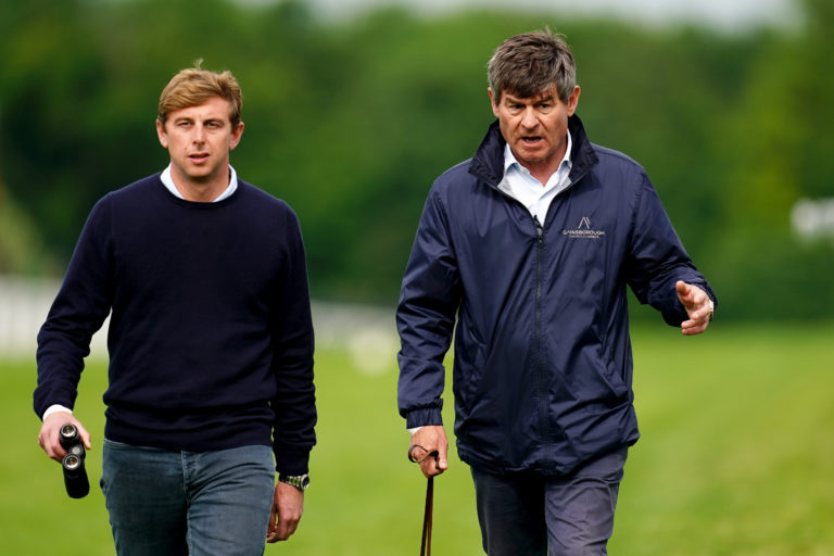 Ed Crisford (left) and his father Simon have an exciting horse on their hands in Vandeek