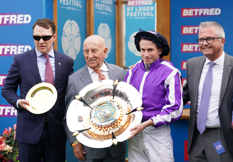 Connections of Continuous following his Doncaster win