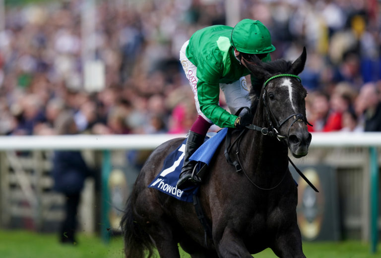 Running Lion winning at Newmarket earlier in the season