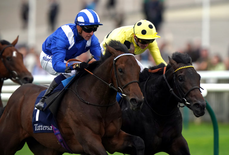 Alyanaabi winning the Tattersalls Stakes at Newmarket