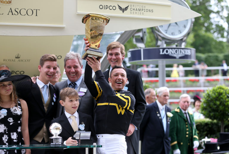 Frankie Dettori won the Diamond Jubilee Stakes at Royal Ascot on Undrafted for Ward in 2015