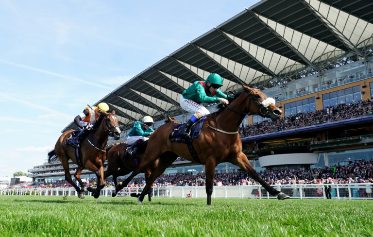 Tahiyra winning the Coronation Stakes at Royal Ascot