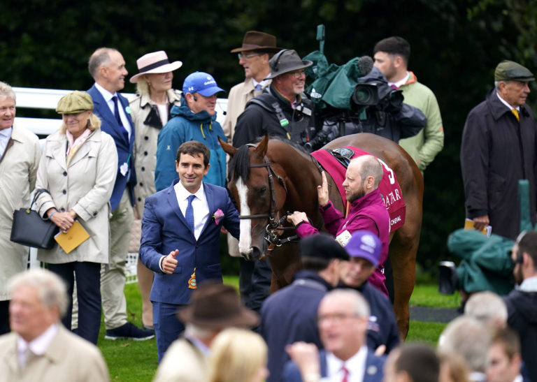 Jerome Reynier (left) and Facteur Cheval ahead of the Sussex Stakes