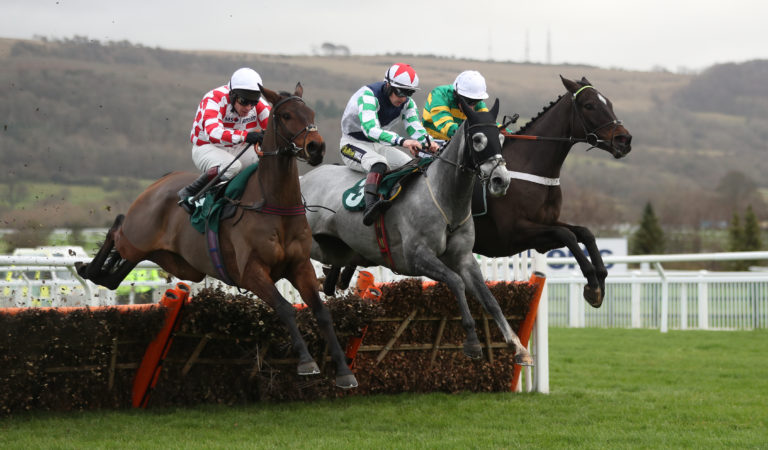 Stolen Silver (centre) is on course for the Coral Gold Cup at Newbury