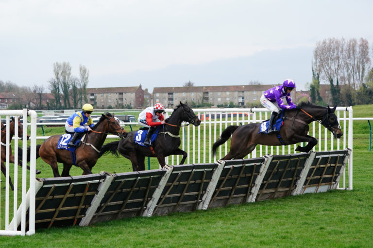 Rubaud on his way to winning the Scottish Champion Hurdle