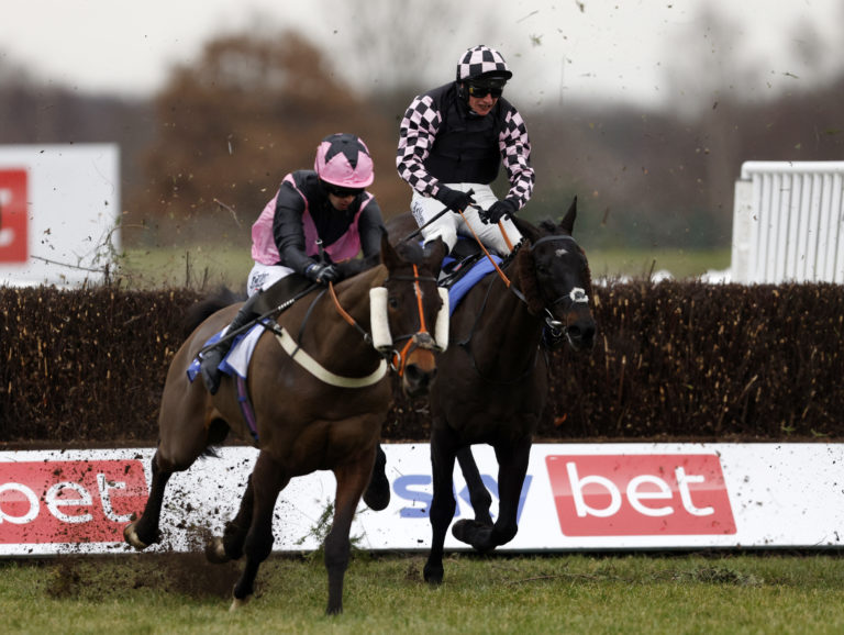 Cooper's Cross going on to win the Sky Bet Chase