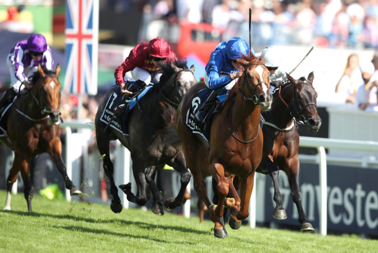 Masar and William Buick on their way to Derby glory
