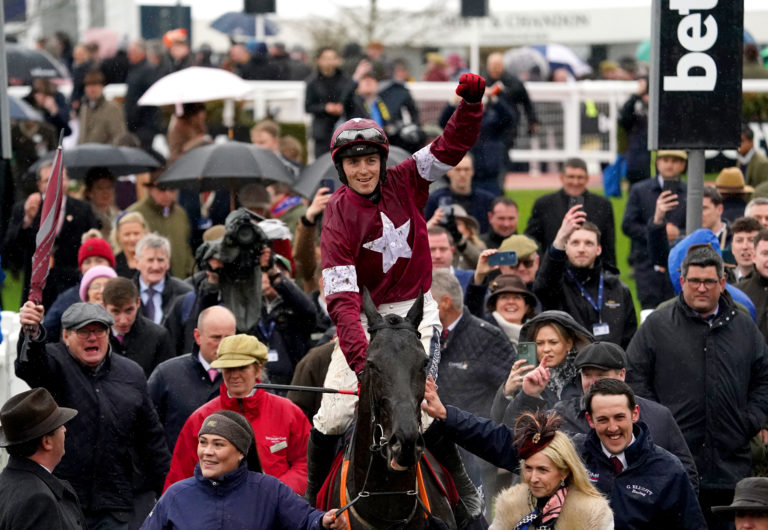 Keith Donoghue and Delta Work after winning at the Festival in March