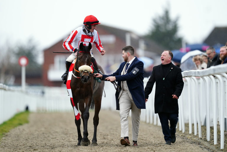 Patrick Neville (right) with The Real Whacker at Cheltenham
