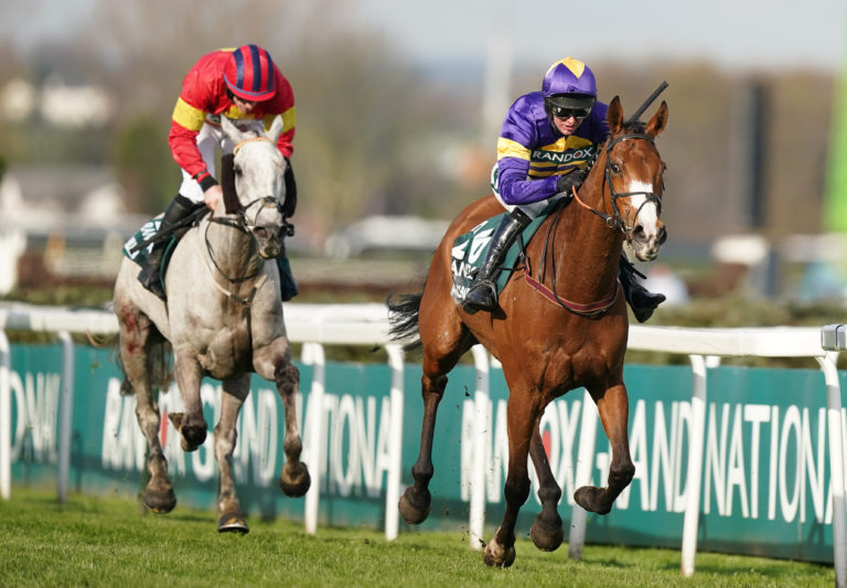 Corach Rambler winning the 2023 Grand National