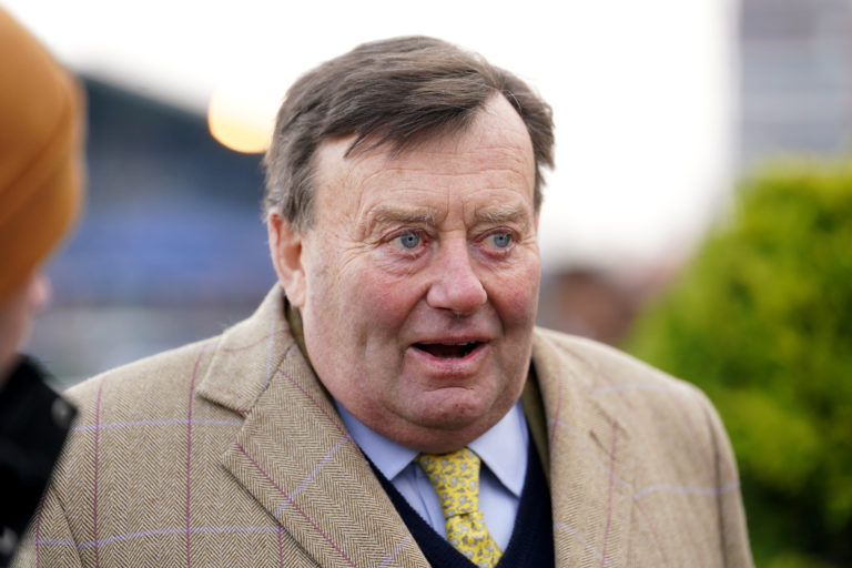 Nicky Henderson at Newbury on Friday