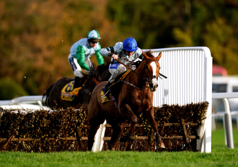 You Wear It Well (left) chases Not So Sleepy at Sandown